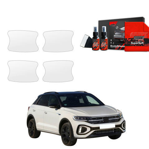 Bodyshield - Folie de protecție 4în1 pentru adâncituri mânere uși - Volkswagen T-Roc (2021-2025)