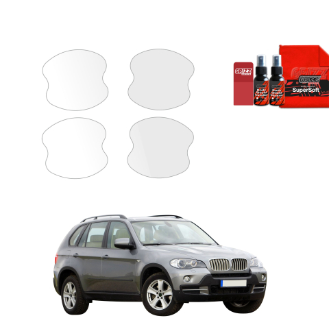 Bodyshield - Folie de protecție 4în1 pentru adânciturile mânerelor ușilor - BMW X5 E70 SUV 5D (2006-2013)