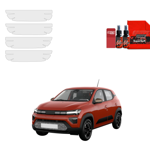 Bodyshield - Folie de protecție 4în1 pentru adânciturile mânerelor ușilor - Dacia Spring (2024-2026)
