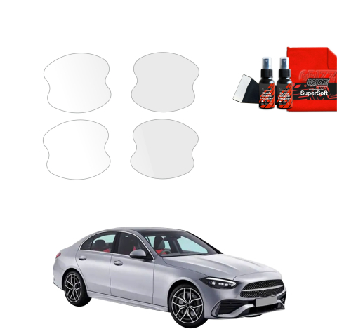 Bodyshield - Folie de protecție 4în1 pentru adânciturile mânerelor ușilor - Mercedes Clasa C (2021-2026)