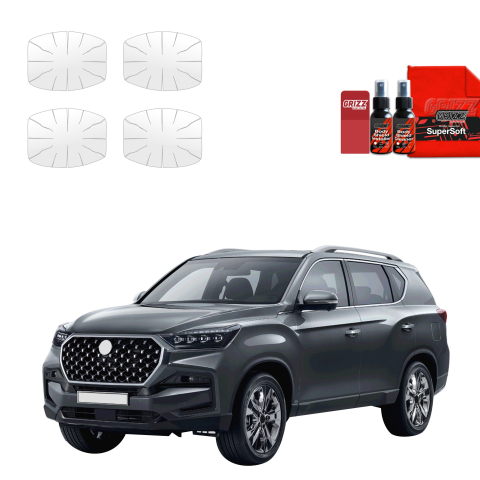 Bodyshield - Folie de protecție 4în1 pentru adânciturile mânerelor ușilor - SsangYong Rexton (2023-2026)