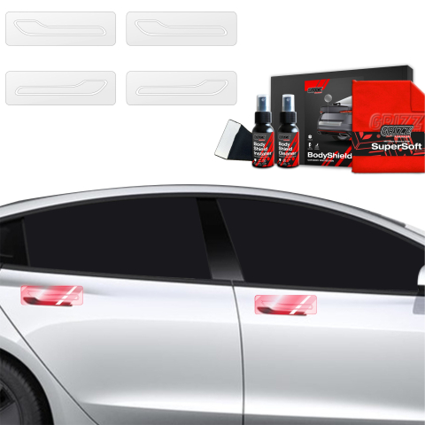 Bodyshield - Folie de protecție 4în1 pentru adânciturile mânerelor ușilor - Tesla Model S (2023-2026)