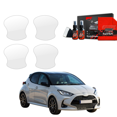 Bodyshield - Folie de protecție 4în1 pentru adânciturile mânerelor ușilor - Toyota Yaris HEV (2020-2026)