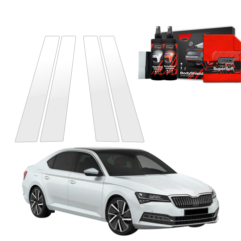 Bodyshield - Folie de protecție 4în1 pentru coloana B-C - Skoda Superb 3 Liftback (2019-2023)