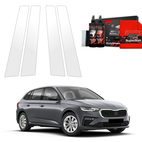 Bodyshield - Folie de protecție 4în1 pentru coloana B - Skoda Scala (2023- 2025)