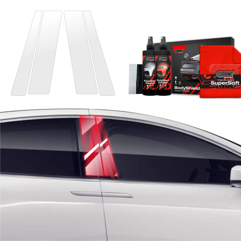 Bodyshield - Folie de protecție 4în1 pentru coloana B - Tesla Model X (2021-2026)