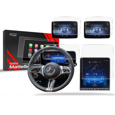 Folie Ecran - Folie de protecție 4în1 pentru ecran Mercedes Clasa S W223 (2020-2026) Anti-Amprentă, Mat