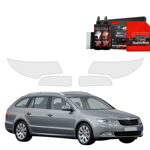 Bodyshield - Folie de protecție 4în1 pentru faruri - Skoda Superb 2 Combi (2009-2013)