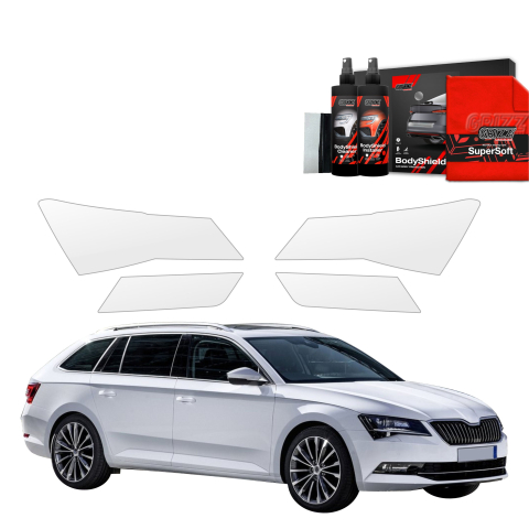 Bodyshield - Folie de protecție 4în1 pentru faruri - Skoda Superb 3 Combi (2016-2019)