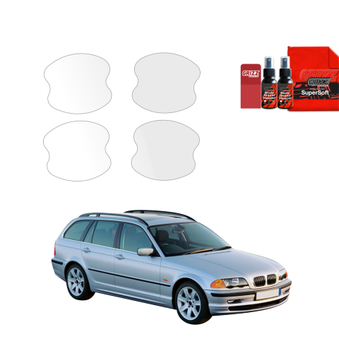Bodyshield - Folie de protecție 4în1 pentru mânerele ușilor - BMW 3 E46 Kombi Pre-LCI (1998-2001)