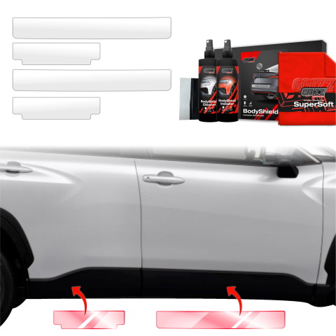 Folie interior - Folie de protecție 4în1 pentru prag inferior - Toyota Corolla Kombi Facelift (2022-2026)