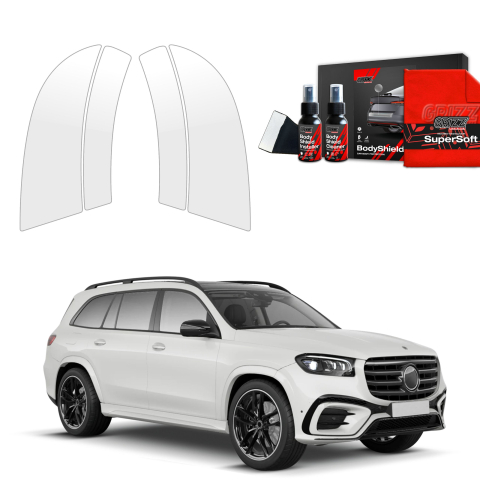 Folie interior - Folie de protecție 4în1 pentru prag lateral spate & față - Mercedes GLS 450d (2023-2026)