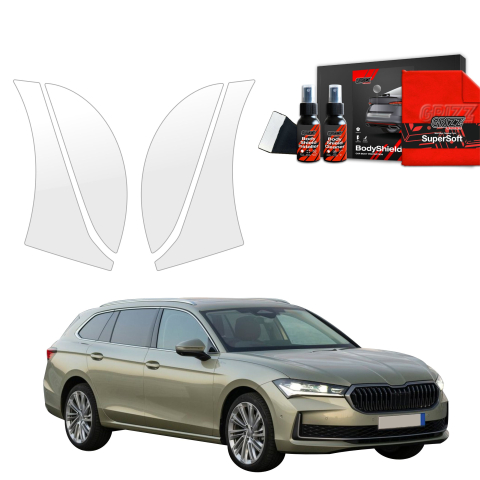Folie interior - Folie de protecție 4în1 pentru prag lateral spate și față - Skoda Superb 4 Combi (2024-2026)