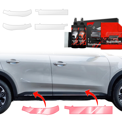 Folie de protecție 4în1 pentru praguri - Fiat 600 (2023-2026)