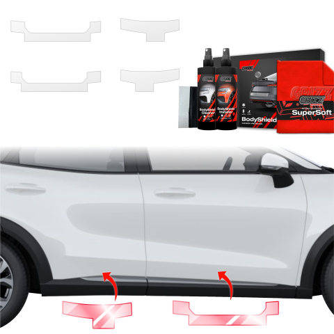 Folie de protecție 4în1 pentru praguri - Ford Puma Facelift (2024-2026)