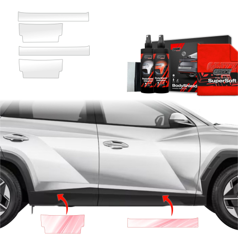 Folie de protecție 4în1 pentru praguri - Hyundai Tucson Facelift (2024-2026)