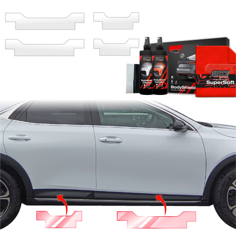 Folie interior - Folie de protecție 4în1 pentru praguri - Kia XCeed (2022-2025)