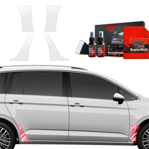 Folie de protecție 4în1 pentru praguri laterale față și spate - Volkswagen VW Touran (2024-2026)