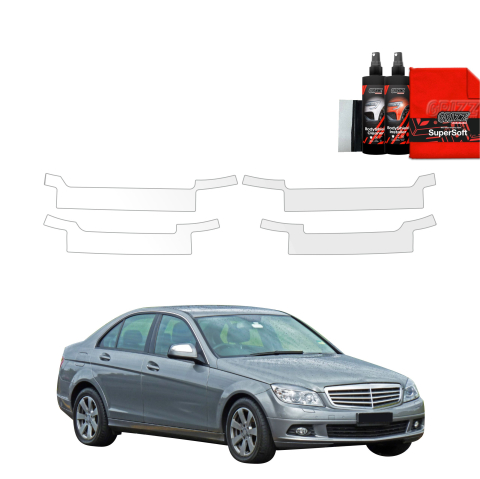Folie de protecție 4în1 pentru praguri - Mercedes Benz C Clasa W204 Sedan (2007-2011)