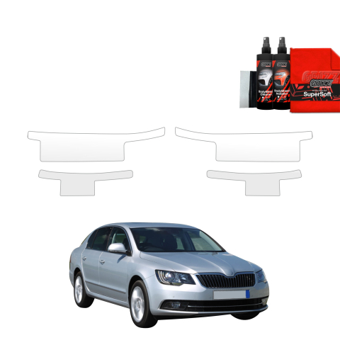 Folie de protecție 4în1 pentru praguri - Skoda Superb 2 Facelifting (2013-2015)