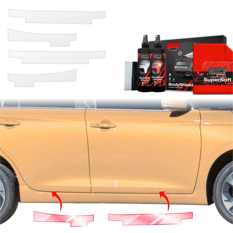 Folie de protecție 4în1 pentru praguri - Suzuki Swift (2024-2026)