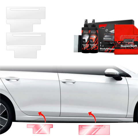 Folie de protecție 4în1 pentru praguri - Volkswagen VW Golf 8 Hatchback (2024-2026)