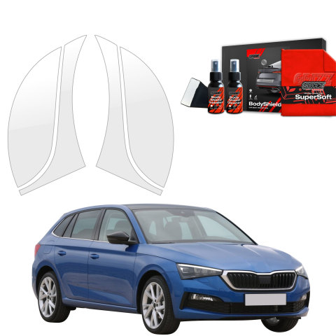 Folie interior - Folie de protecție 4în1 pentru pragurile laterale spate și față - Skoda Scala (2019-2023)