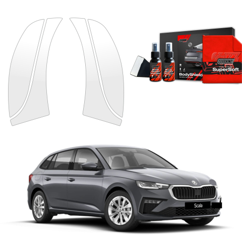 Folie de protecție 4în1 pentru pragurile laterale spate și față - Skoda Scala (2023-2025)