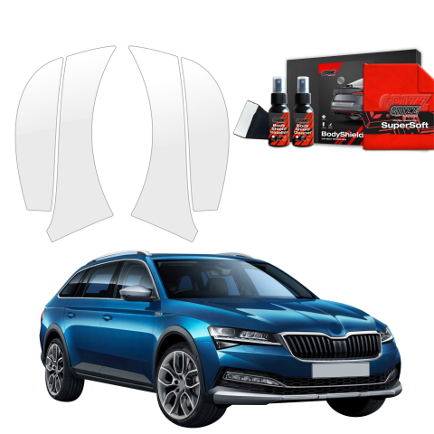 Folie interior - Folie de protecție 4în1 pentru pragurile laterale spate și față - Skoda Superb 3 Combi (2019-2023)