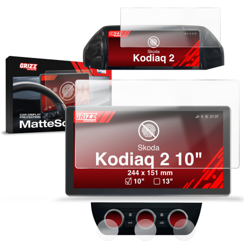 Folie Ecran - Folie de protecție 5în1 pentru ecran Skoda Kodiaq 2 10" (2024-2026) anti-amprente, mată