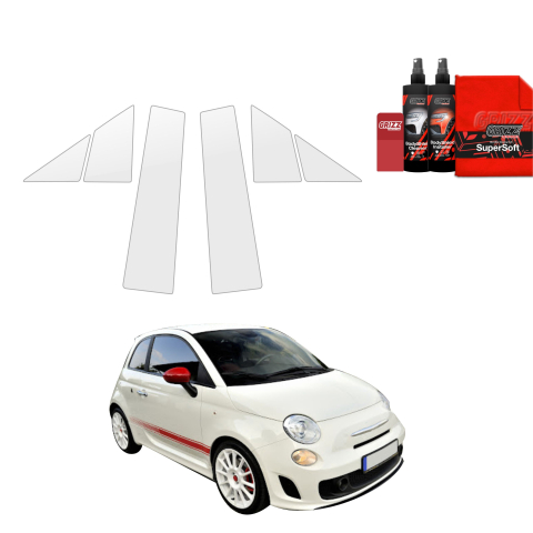 Bodyshield - Folie de protecție 6în1 pentru coloana A-B - Abarth 500 (2016-2023)