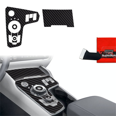 Folie interior - Folie de protecție 6în1 pentru consola centrală - Kia Sportage 5 Keyless (2021-2024) Aspect carbon mat anti-amprentă