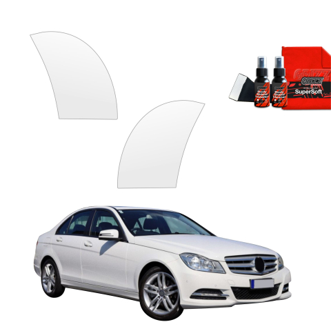 Folie de protecție 6în1 pentru prag lateral spate și față - Mercedes Benz C Clasa W204 Sedan Facelifting (2011-2014)