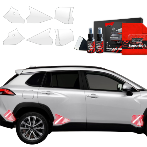Folie de protecție 6în1 pentru praguri laterale față și spate - Toyota Corolla Cross (2022-2026)