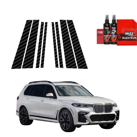 Bodyshield - Folie de protecție 8în1 din carbon pentru coloana B-C - BMW X7 G07 (2018-2022)