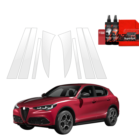 Bodyshield - Folie de protecție 8în1 pentru coloana B-C - Alfa Romeo Stelvio (2023-2026)