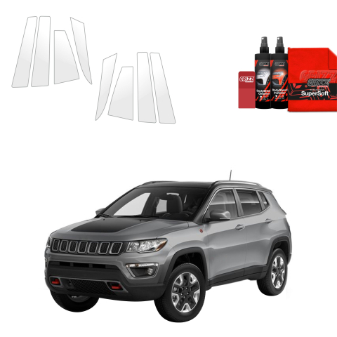 Bodyshield - Folie de protecție 8în1 pentru coloana B-C - Jeep Compass (2020-2024)