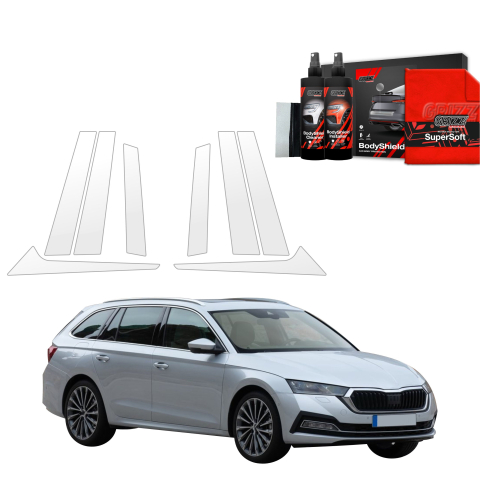 Bodyshield - Folie de protecție 8în1 pentru coloana B-C - Skoda Octavia 4 Combi (2019-2024)