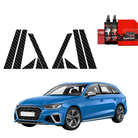 Bodyshield - Folie de protecție din carbon 10în1 pentru coloana A-B-C - Audi A4 Avant (2019-2024)