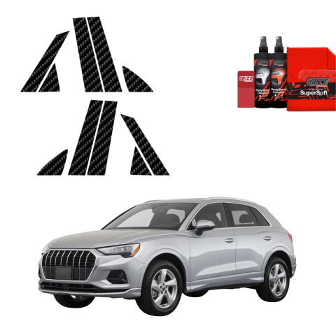Bodyshield - Folie de protecție din carbon 10în1 pentru coloana A-B-C - Audi Q3 Sportback (2018-2025)