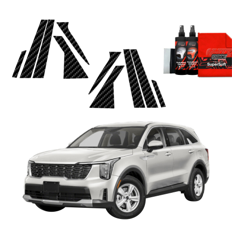 Bodyshield - Folie de protecție din carbon 10în1 pentru coloana A-B-C - Kia Sorento (2023-2026)
