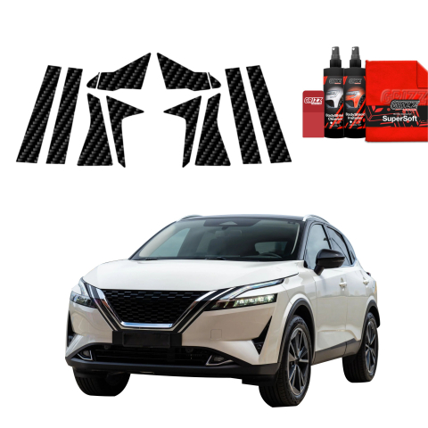 Bodyshield - Folie de protecție din carbon 10în1 pentru coloana A-B-C - Nissan Qashqai 3 (2021-2024)