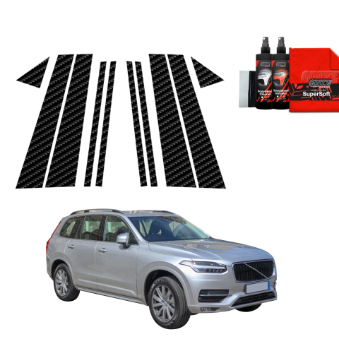 Bodyshield - Folie de protecție din carbon 10în1 pentru coloana A-B-C - Volvo XC90 (2014-2024)
