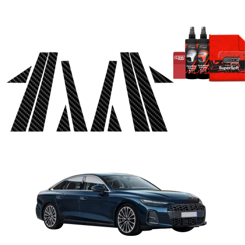 Bodyshield - Folie de protecție din carbon 10în1 pentru coloana B-C - Audi A6 Limuzină (2025-2026)