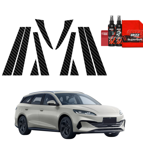 Bodyshield - Folie de protecție din carbon 10în1 pentru coloana B-C - BYD Seal 06 Dm-i Touring (2025-2026)