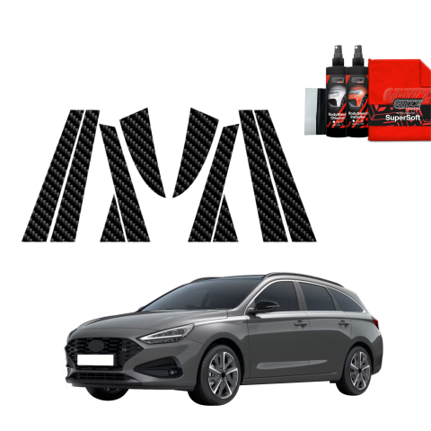 Bodyshield - Folie de protecție din carbon 10în1 pentru coloana B-C - Hyundai i30 Wagon (2020-2026)