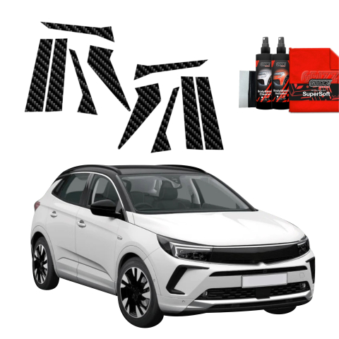 Bodyshield - Folie de protecție din carbon 10în1 pentru coloana B-C - Opel Grandland (2021-2024)