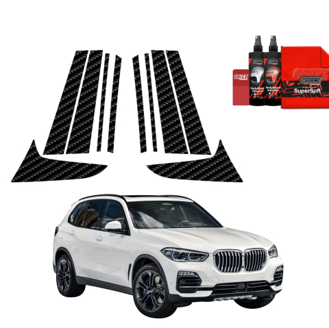 Bodyshield - Folie de protecție din carbon 10în1 pentru coloana B-C-S - BMW X5 (2018-2023)