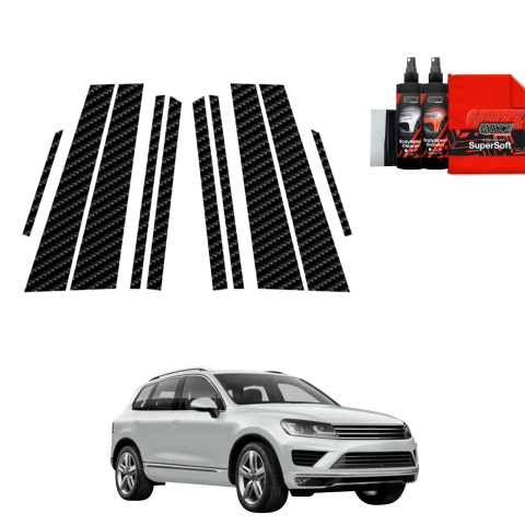 Bodyshield - Folie de protecție din carbon 10în1 pentru coloana B-C-S - Volkswagen VW Touareg (2014-2018)
