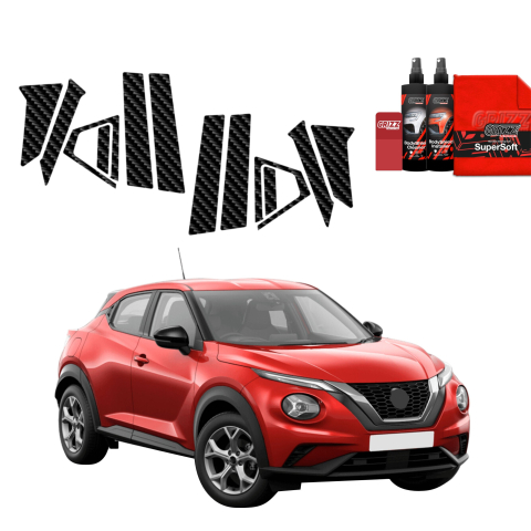 Bodyshield - Folie de protecție din carbon 10în1 pentru coloana B - Nissan Juke Facelift (2024-2026)